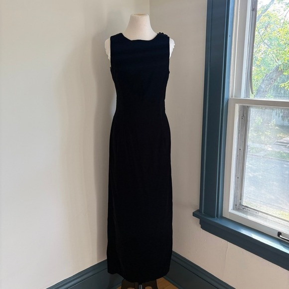 NWT‎ Vtg Deadstock Scott McClintock Black velvet Gown Glam goth 90s Prom Sz 12
